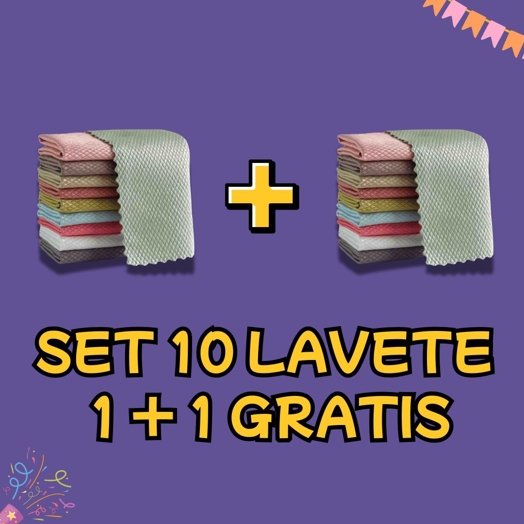 Set 10 + 10 lavete MAGICE din microfibra
